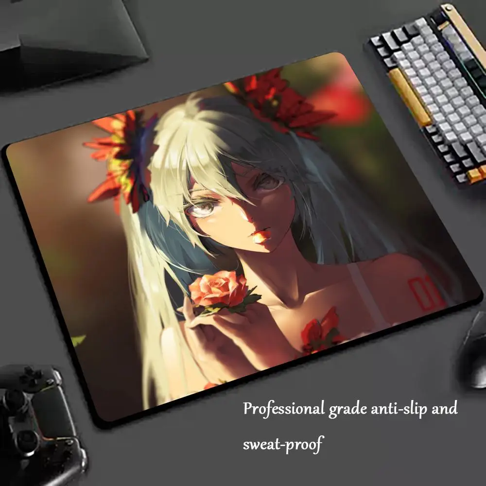 Cool H-hatsunES M-mikuS Anime Mouse Pad Cartoon rubber Small mouse pad desktop computer office keyboard e-sports ROGs game