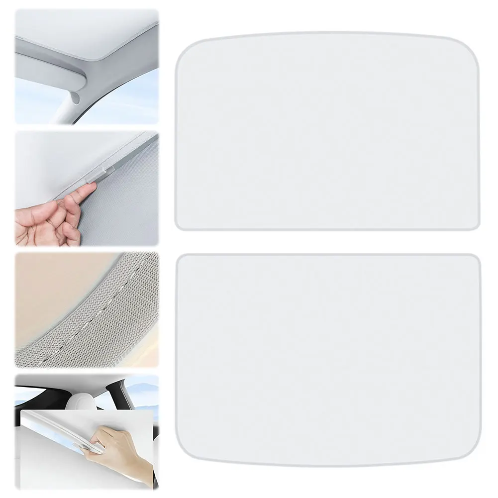 

Sun Roof Shade Front Rear Skylight Sunshade Front & Rear Top Glass Window Roof Shade for Tesla Model 3 Highland 2024