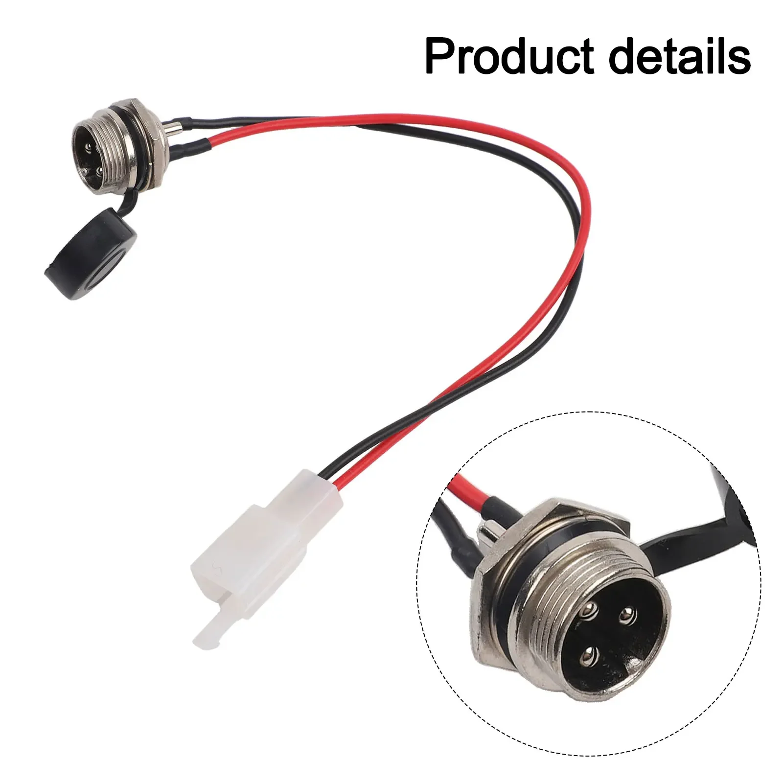 3 Pin Charger Port for Electric for scooters and for E for bikes Fits Most For Electric for scooters High Conductivity Wire