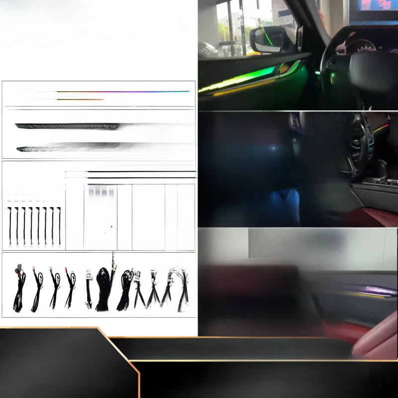 

For Maserati Ghibli/Quattroporte 13-22 Car Interior Colorful Ambient Dragon Scale Atmosphere Light