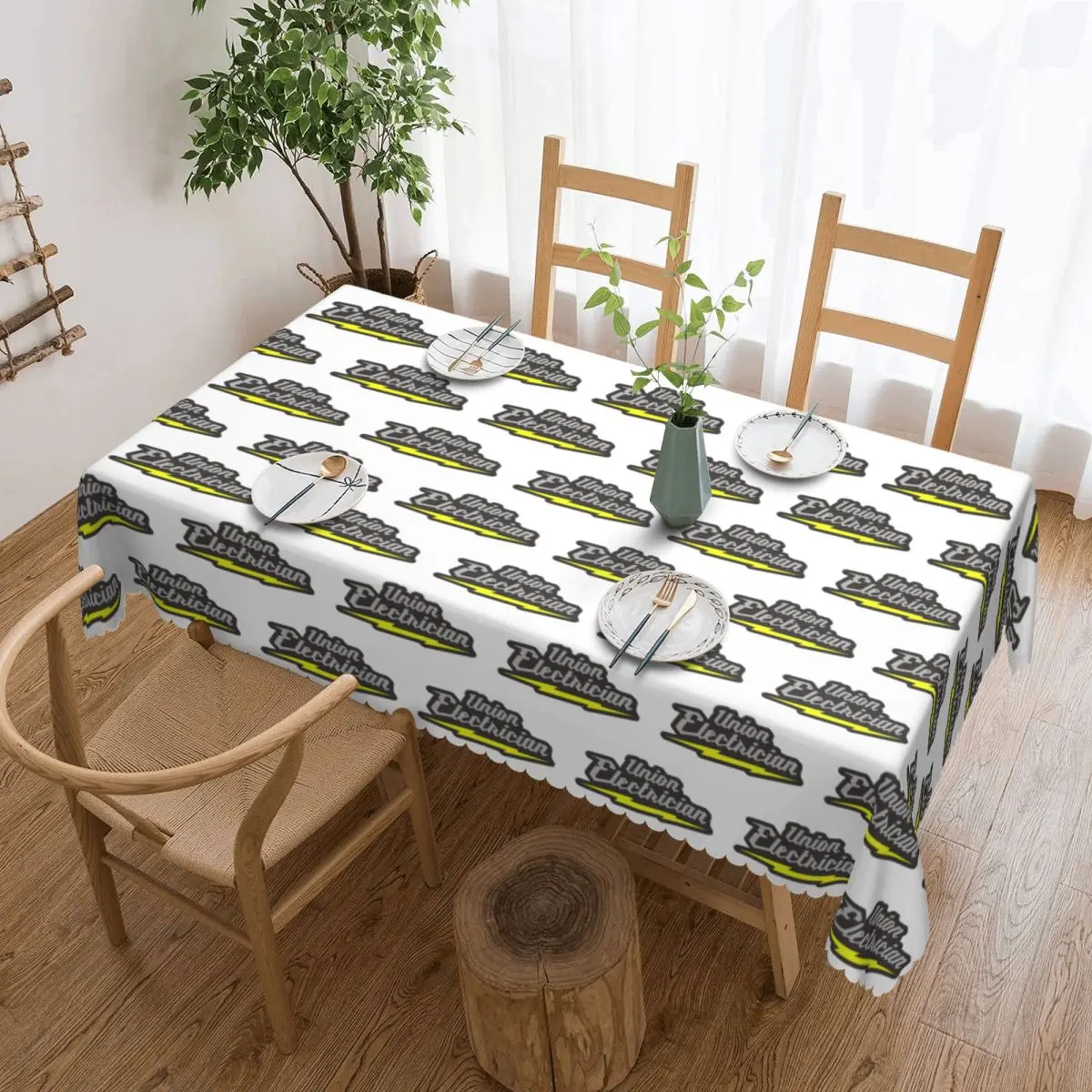 Union Electrician Tablecloth Restaurant Kitchen Rectangular Tablecloth Festival Party Decorations Tablecloth Dining Table Cover