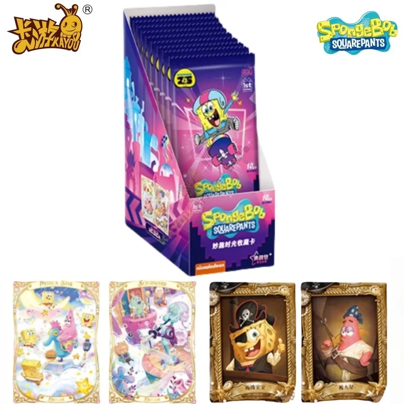 KAYOU SpongeBob SquarePants Card Patrick Star Fun Time Gift Box Collection  Cards ChildrenGifts Rare Collections Gift Toy - AliExpress 26