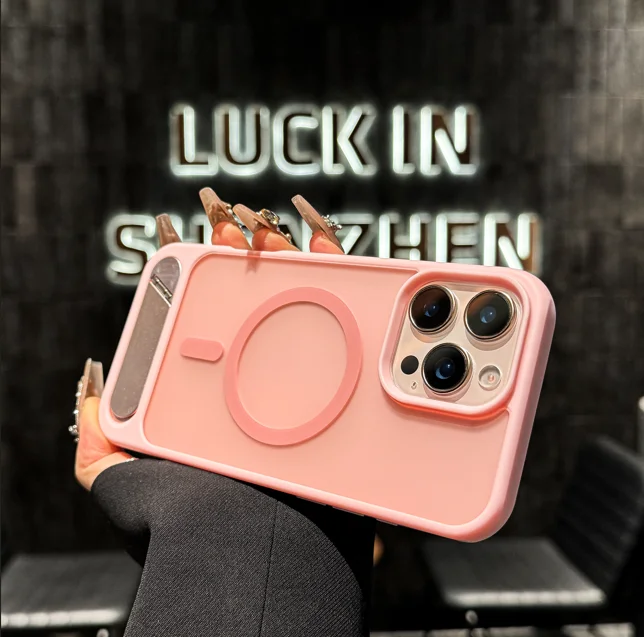 For iphone 17Promax Transparent Magnetic Ring Case with Card Slot Design, Protective Cover for iPhone 16/15/14/13