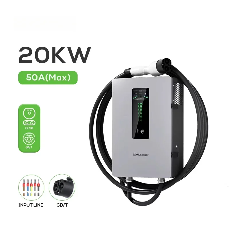 20Kw 30Kw 40Kw Wall Mounted Ev Home Charging Stations Gbt Ccs2 Car Electric Chargers 7Kw Fast Dc Ev Charger