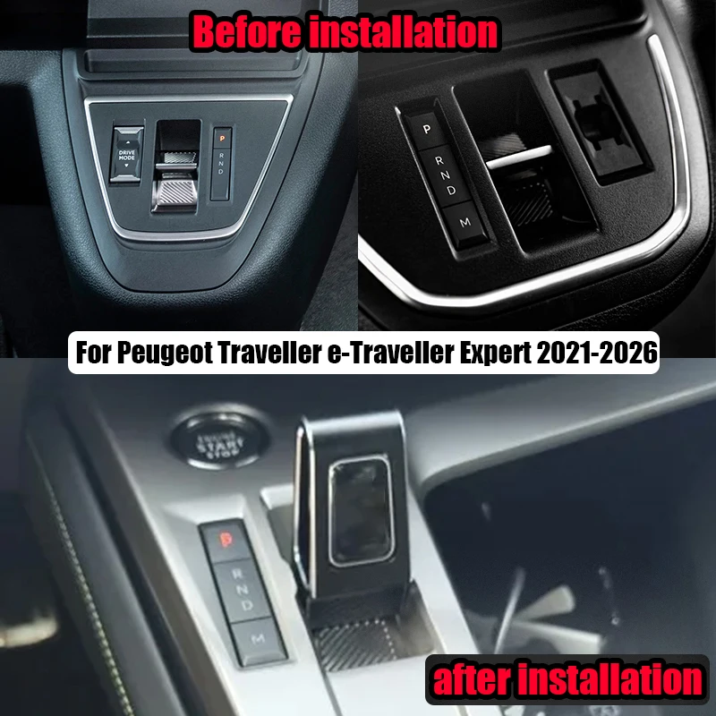 

Car gear head decoration For Peugeot Traveller e-Traveller Expert 2026 2025 2024 2023 2022 2021 aluminum alloy material