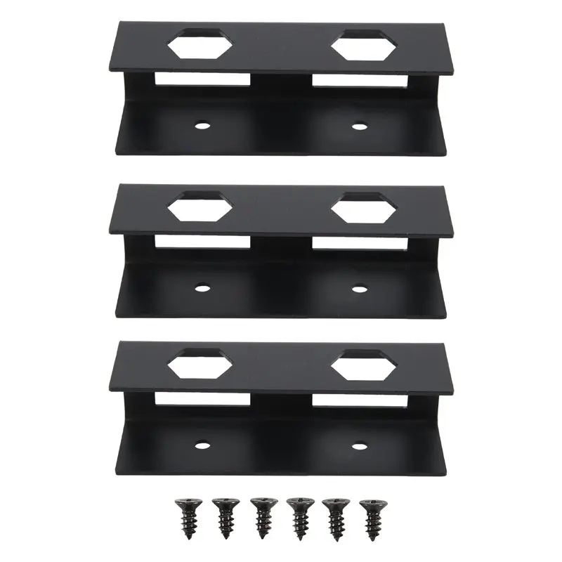 Superior-3 Pcs Metal Under Desk Laptop Holder Mount With Screw,Under Desk Laptop Mount Bracket,Add On Under Table Laptop