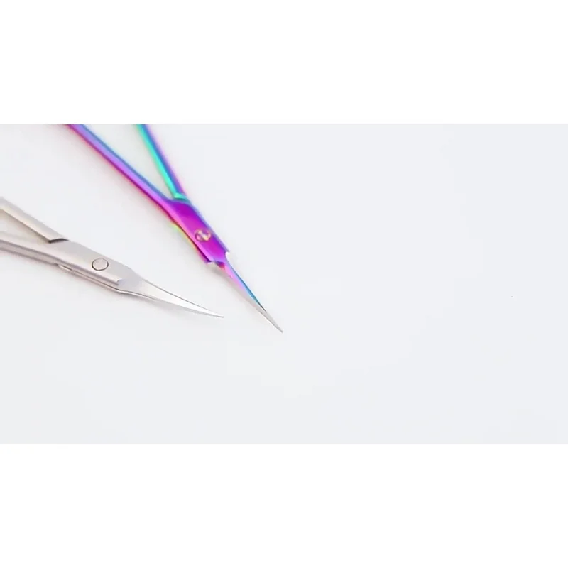 Ciseaux à cuticules en acier inoxydable, dissolvant de peau morte, pointe incurvée russe, outil de manucure, 1 pièce