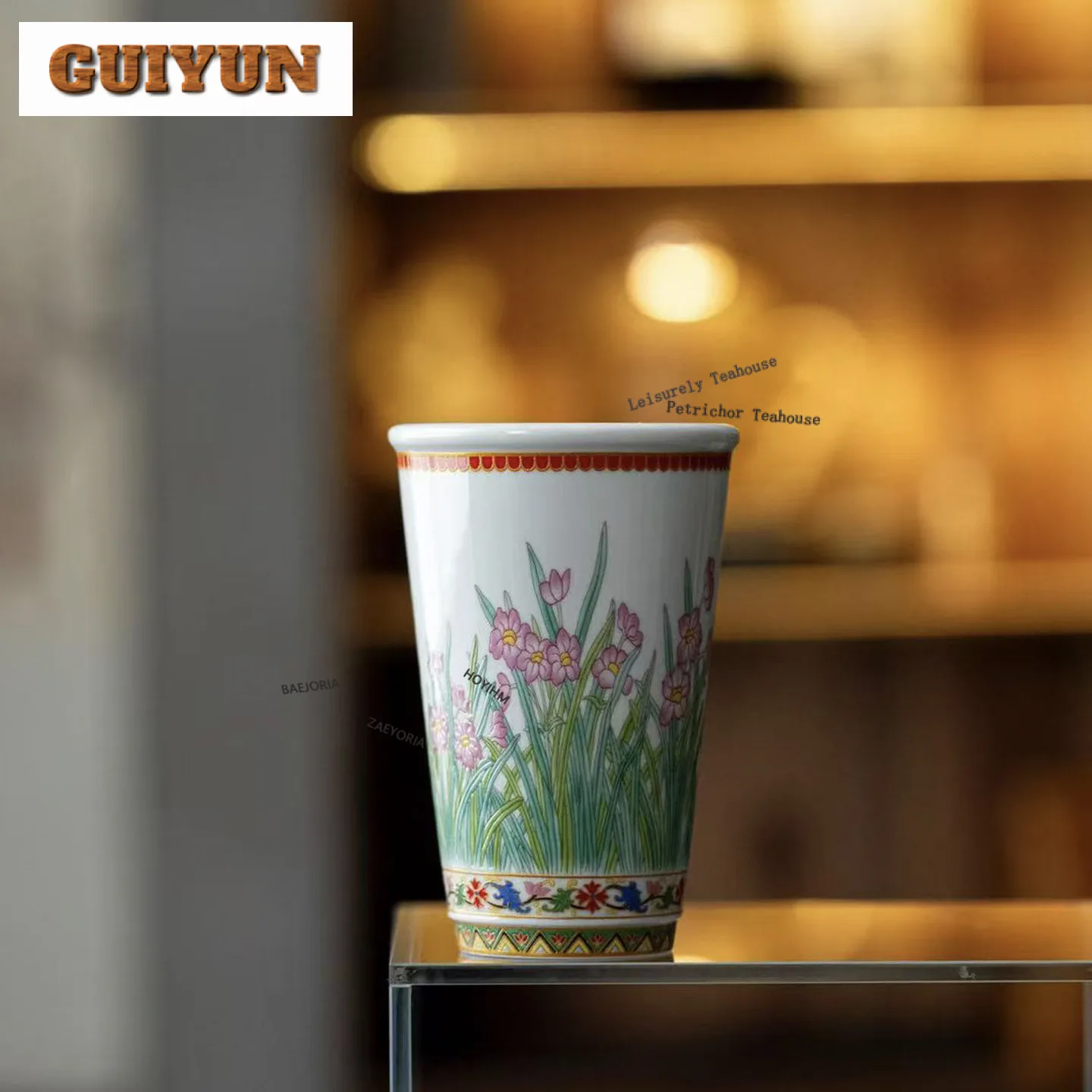 300ml Decal Daffodil Cola Mug Beverage Bottle Water Ice Cold Juice Jug Bubble Teacup Cold Hot Water Jug Teaware Ornaments Craft