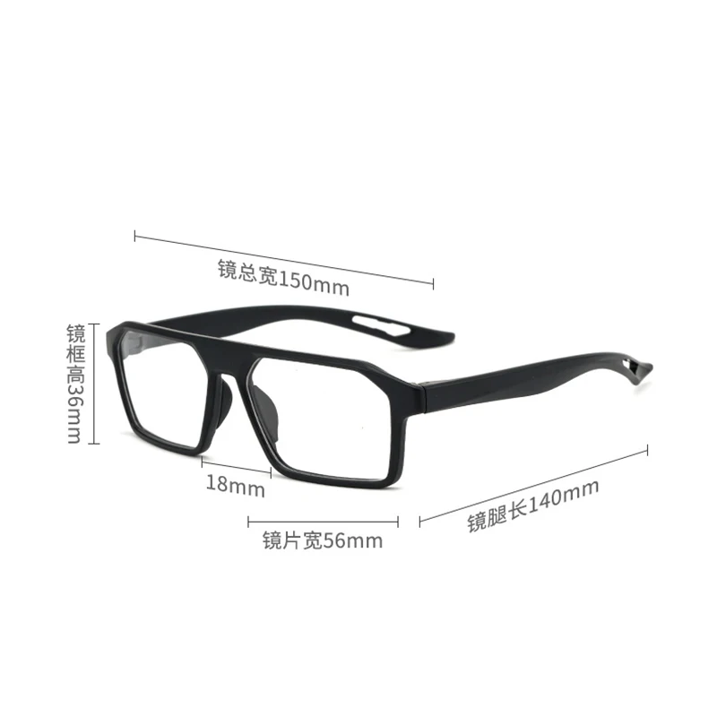 Reven Jate 1218 Glasses Frame Men Sport Style Eyeglasses Spectacles with Clear Transparent Lens Myopia Optical