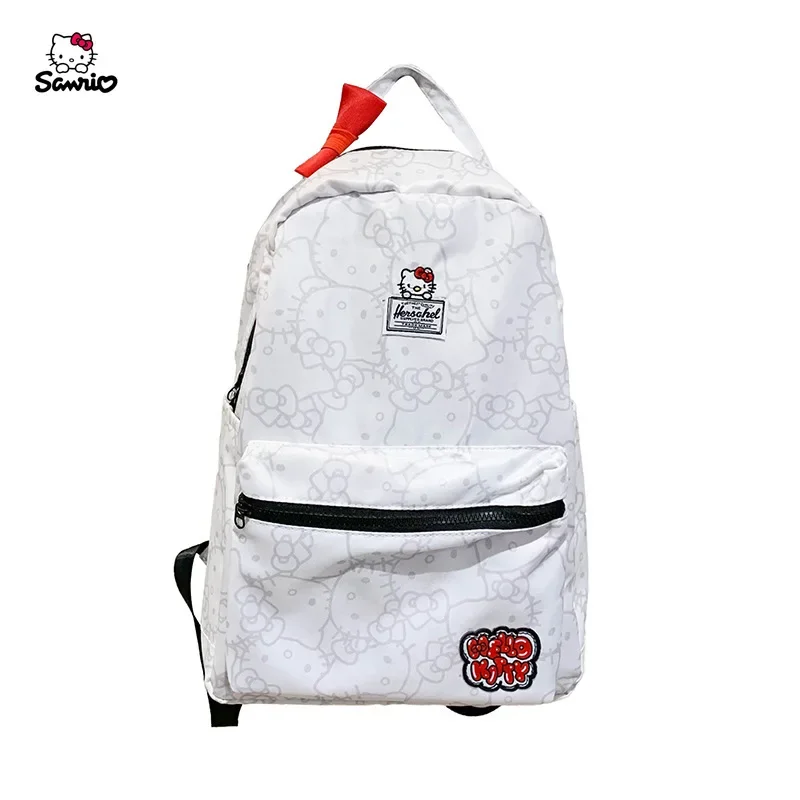 Mochila escolar de Hello Kitty para niña, morral de color a juego de estilo universitario, Sanrio para estudiantes de secundaria