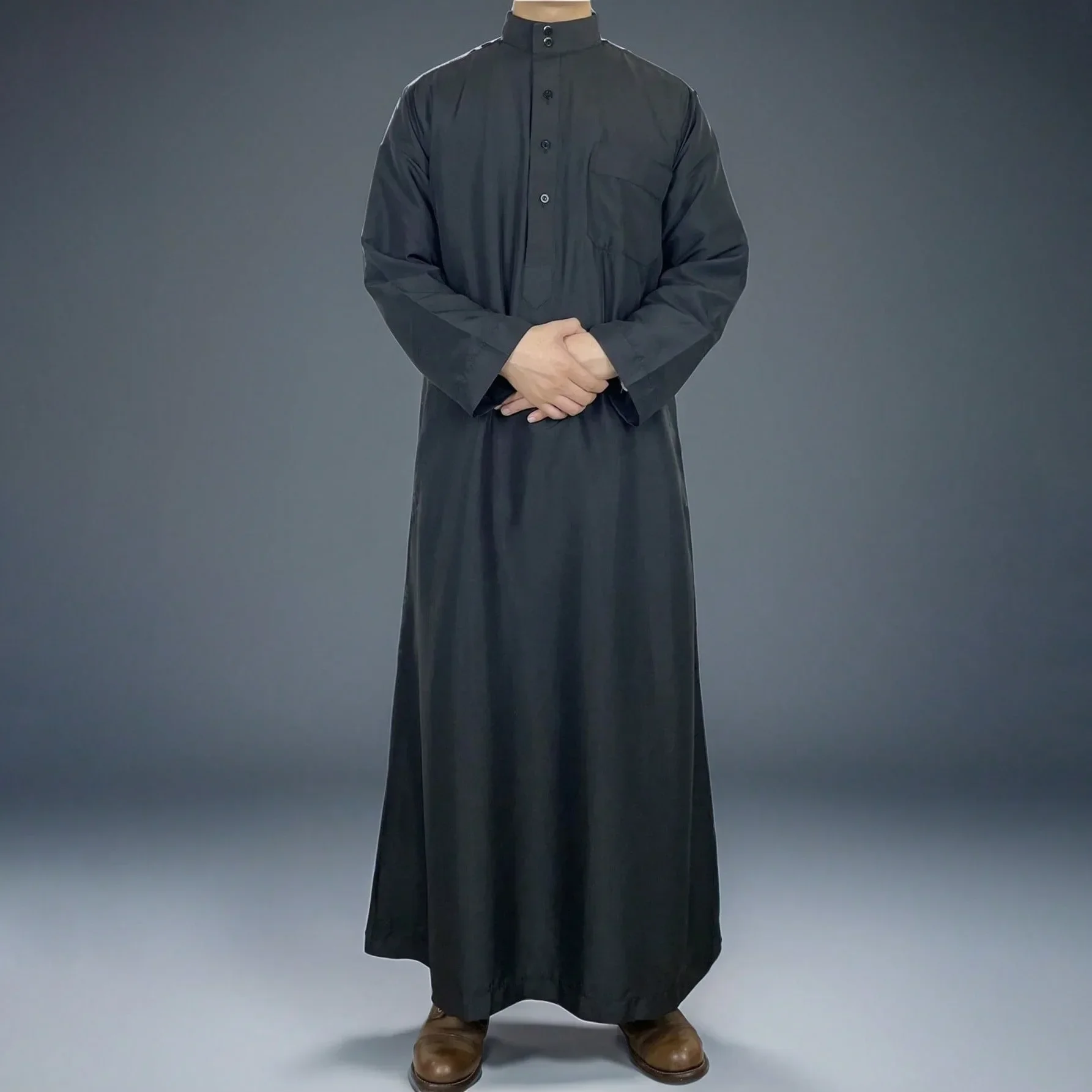 

Muslim Clothing Thobe Jubba Men Robe Long Sleeve Saudi Arabic Kaftan Islam Indian Dress Abaya Eid Djellaba Prayer Gown Kaftan
