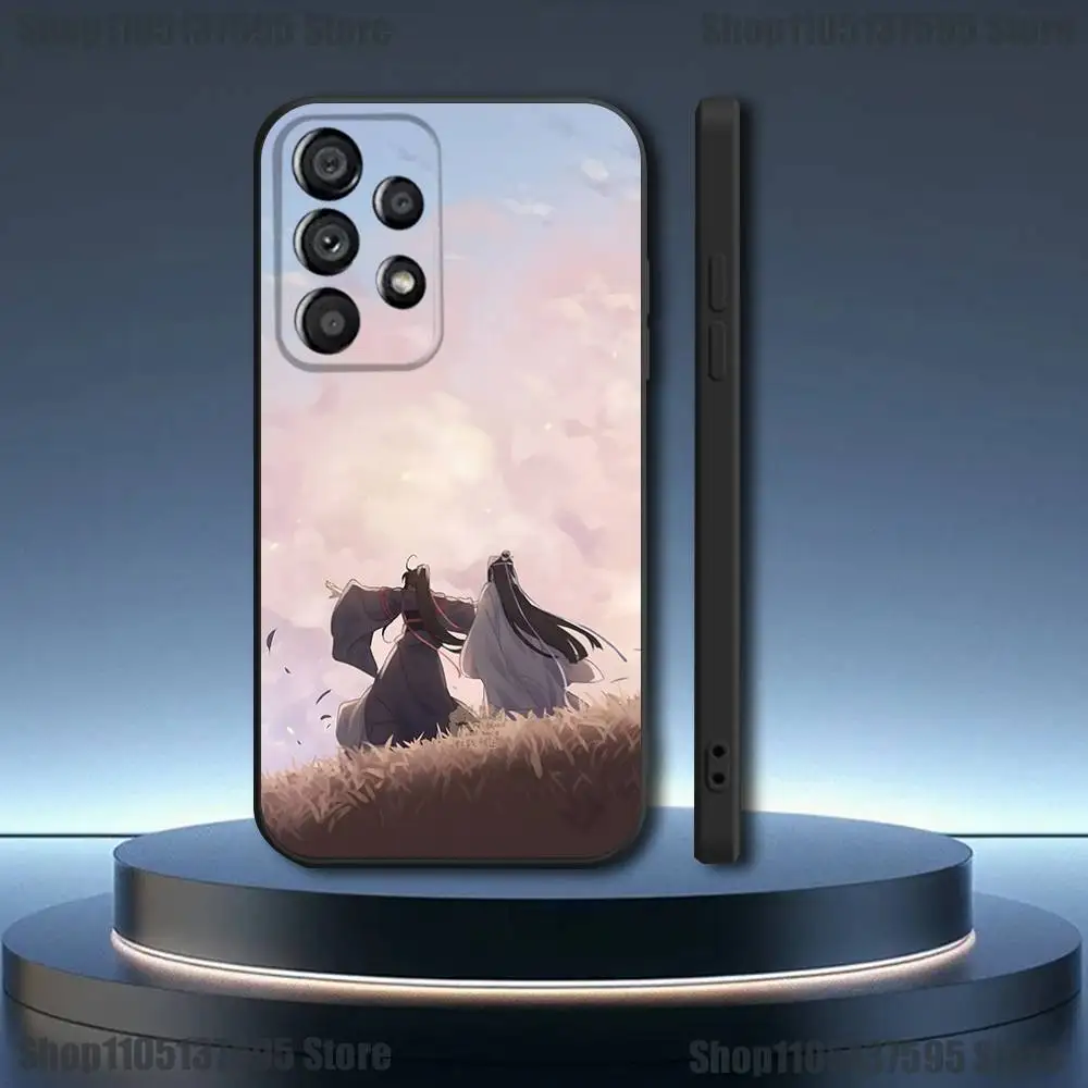 حافظة هاتف Mo D-Dao Z-Zu Shi-s لهاتف سامسونج جالاكسي A73,31,32,72,41,53,52,71,22,5G,Note,J7,8,9 غطاء أسود ناعم