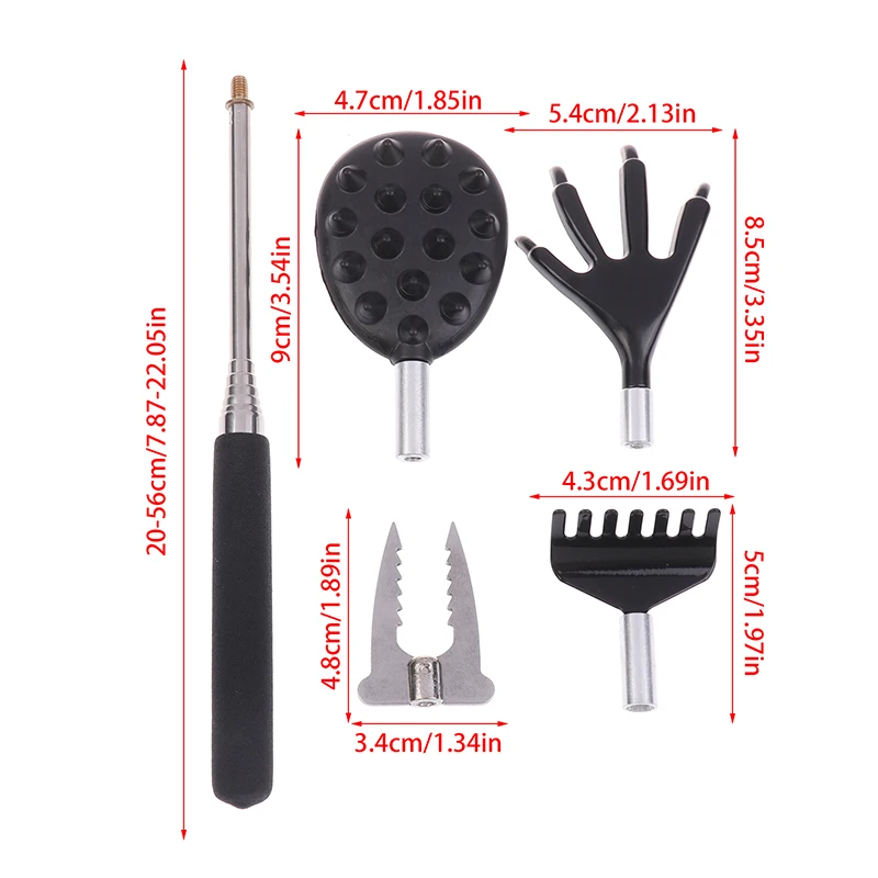 Набор телескопических царапин для спины из 4 предметов: выдвижной массажер для подарков на Рождество, день рождения и День Благодарения