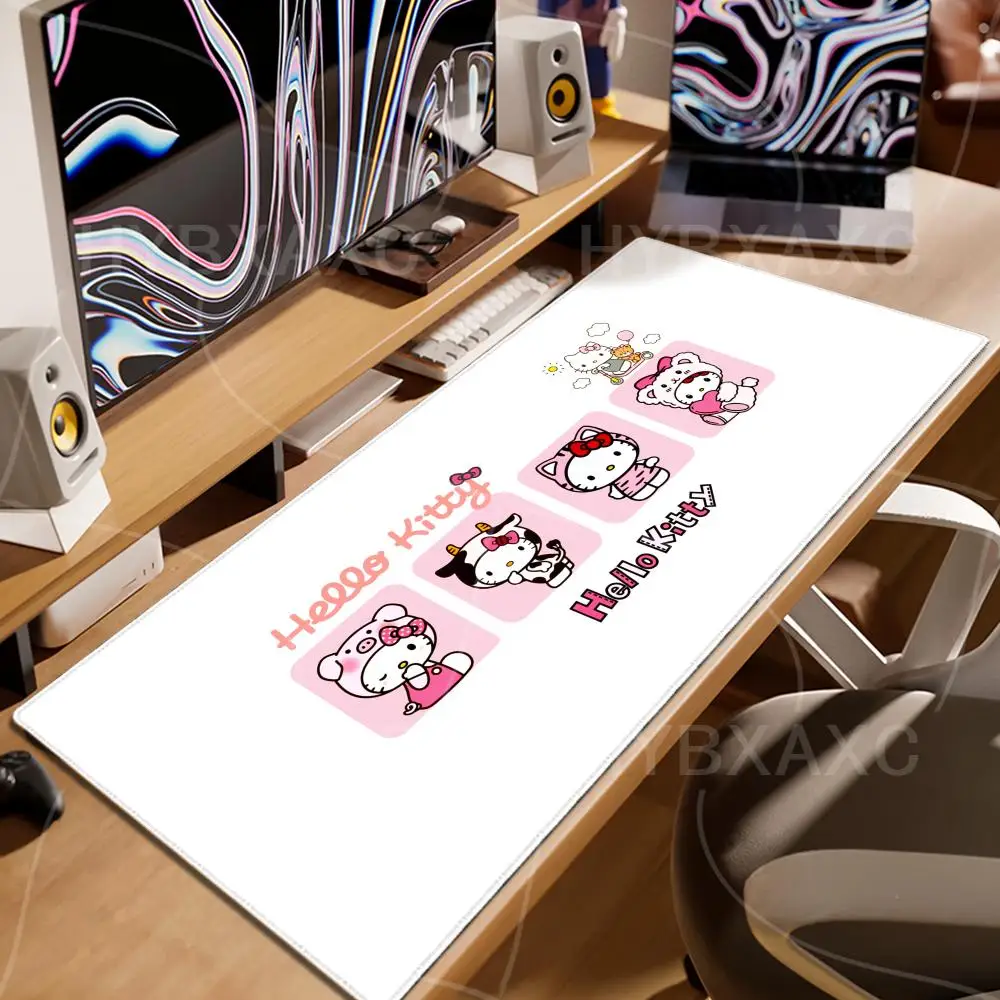 

Коврик для мыши Hellokitty из искусственной кожи, большой коврик для мыши с милым рисунком для девочек, настольный коврик, офисная компьютерная клавиатура, защитный коврик для рабочего стола, маслостойкий