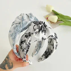 Bohemian Bohemian Flower Silk Satin  Big Knot Hairbands Headbands Ornament Accessories Hair Accessories Wholesale