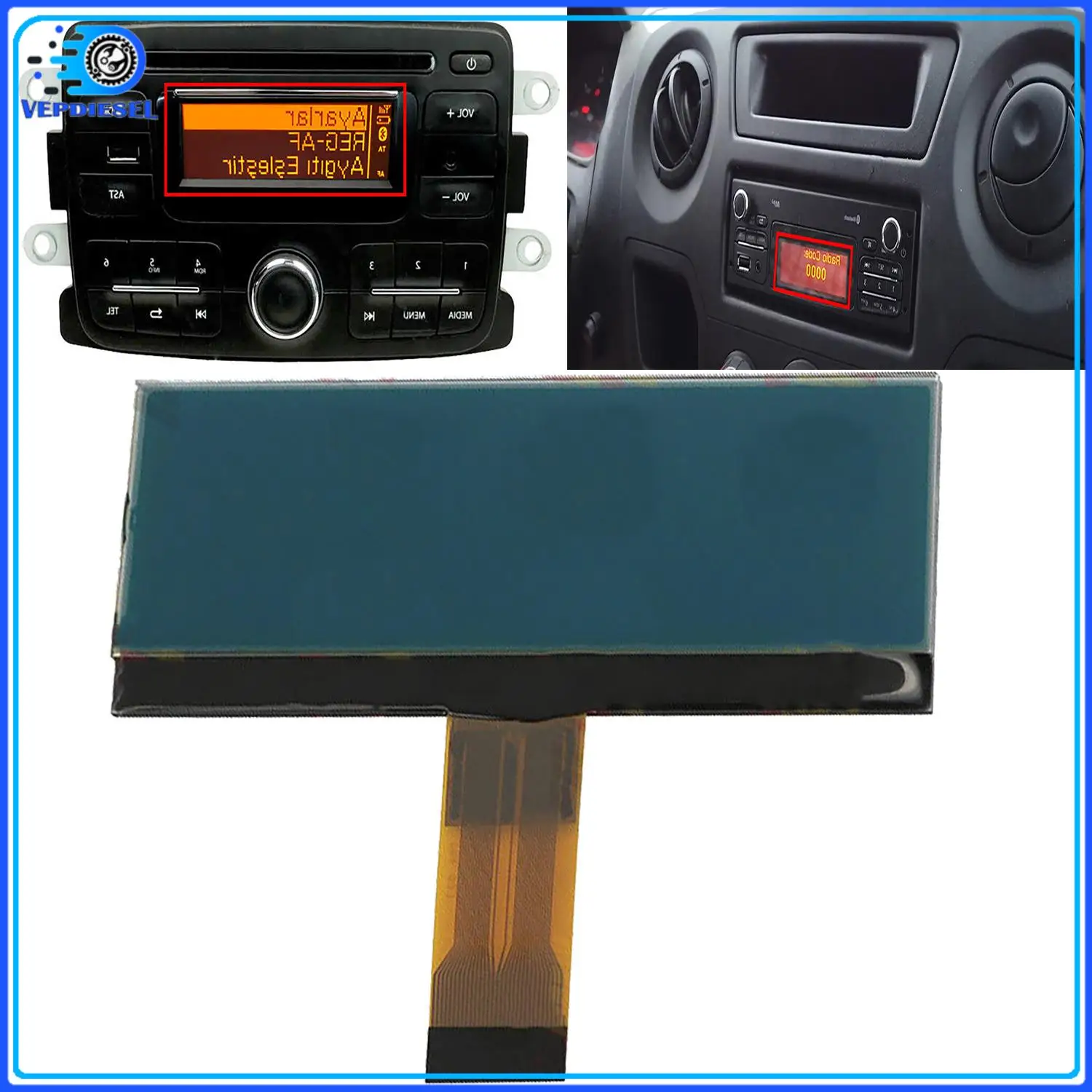 

1pc LCD Display Car Radio Stereo AGC-1220RF-A AGC-0060RF-A For Renault Duster Captur Logan Pulse Symbol 3rd-gen Auto Parts