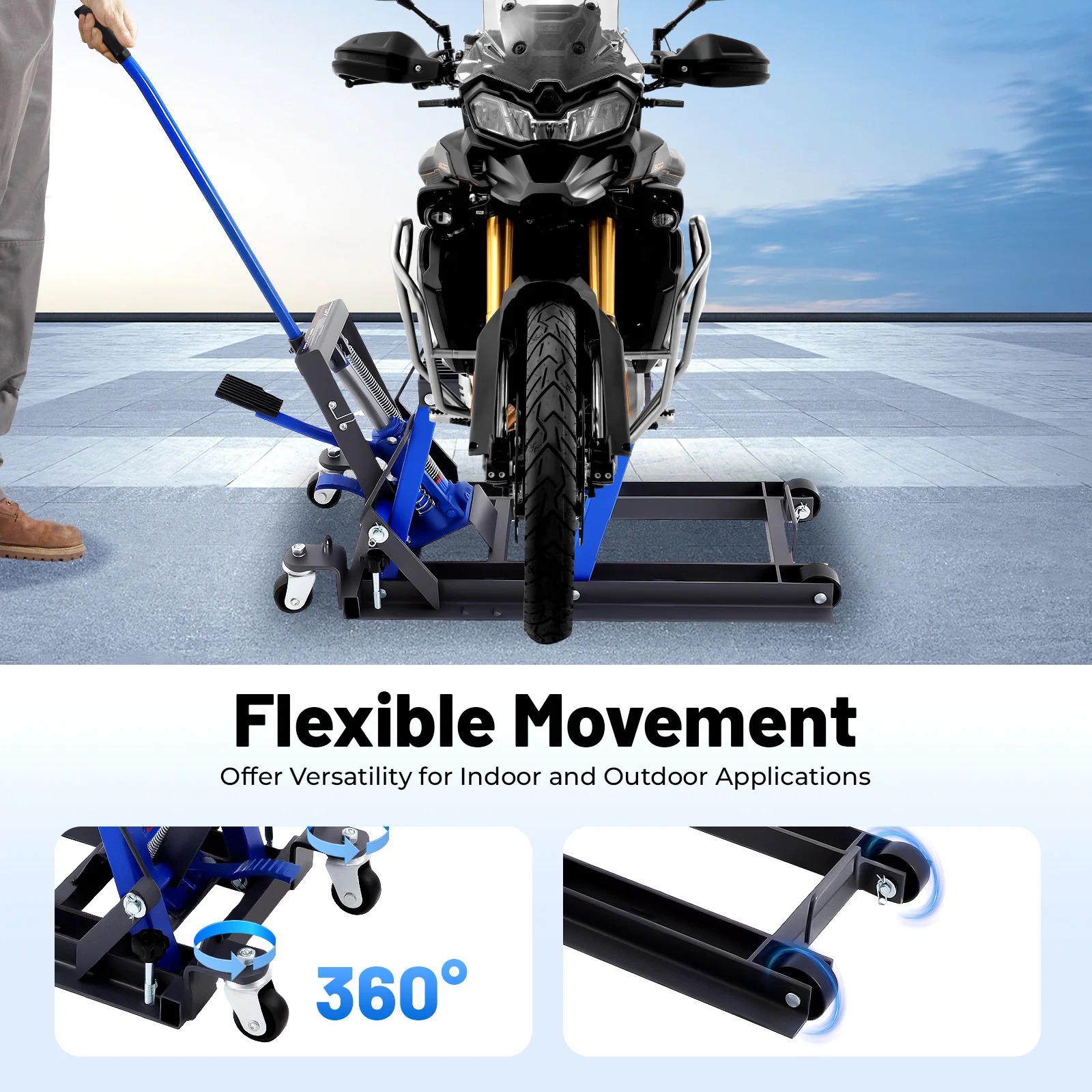 حامل إصلاح هيدروليكي للدراجات النارية 1500 رطل أداة مقص الرفع لورشة مرآب صيانة الدراجة