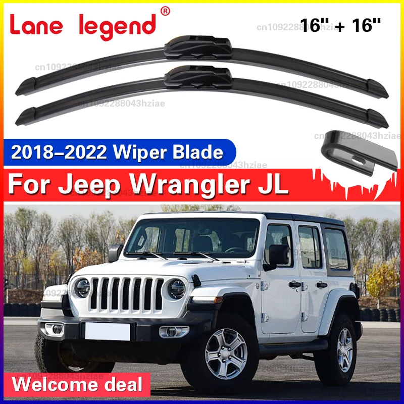 

Для Jeep Wrangler JL 2018-2022 2019 2020 2021 стеклоочиститель передние щетки стеклоочистителя лобовое стекло щетка для окон аксессуары 16 "+ 16"