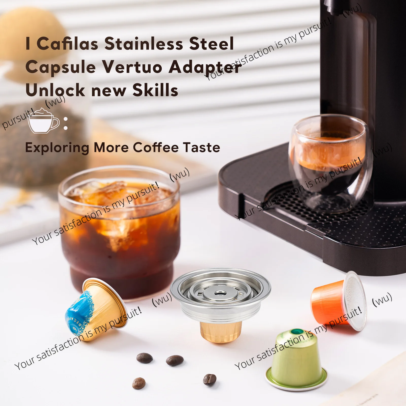 Coffee machine compatible adapter reuse G cup to small capsule conversion filter