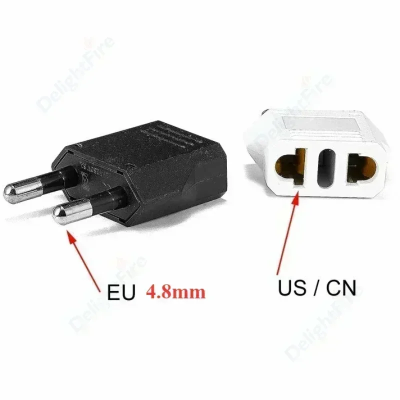 Adaptador de enchufe europeo de EE. UU. A UE KR, adaptador de viaje Universal de 4,8mm, tomas eléctricas americanas a europeas coreanas, toma de