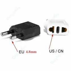 Adaptador de enchufe europeo de EE. UU. A UE KR, adaptador de viaje Universal de 4,8mm, tomas eléctricas americanas a europeas coreanas, toma de corriente