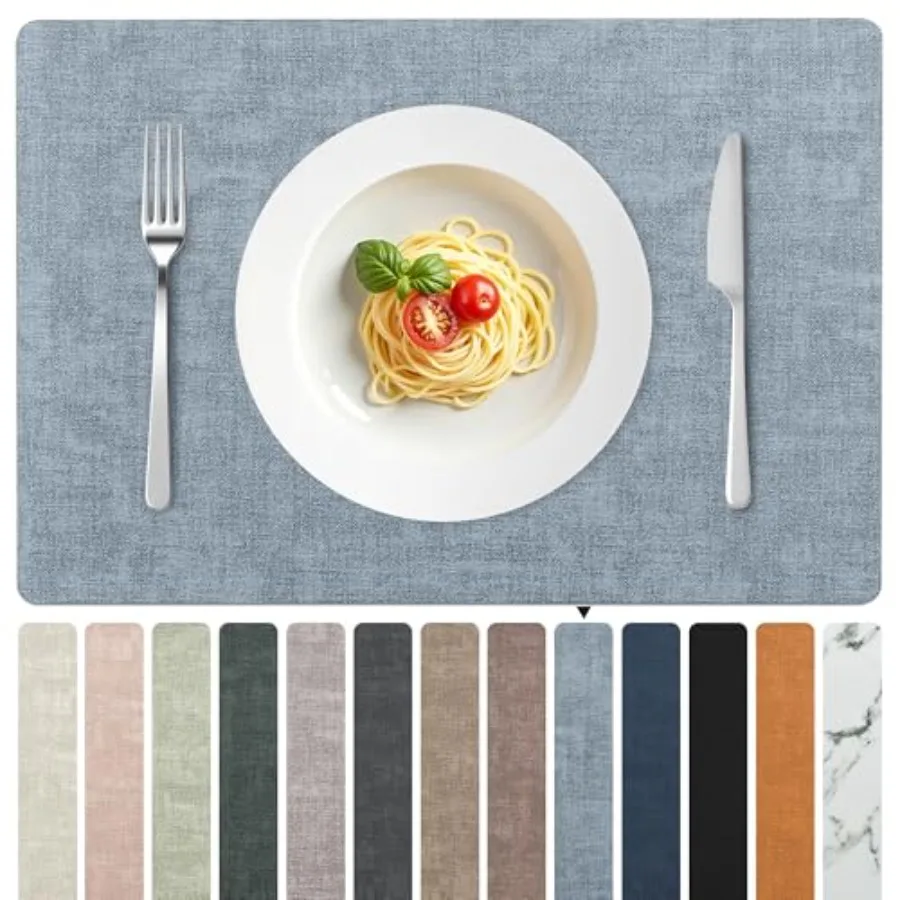 

Водонепроницаемый/маслостойкий коврик для стола из ПУ, двусторонний, нескользящий, легко моющийся, для кухни, столовой, для использования в помещении/на улице