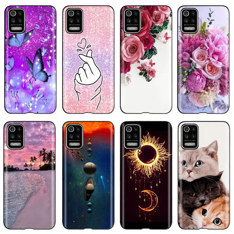 Capa de telefone para lg k42 k52 k62 k22 caso macio pintado luxo silicone preto capa para lg k62 coque k 42 à prova de choque funda para lgk52