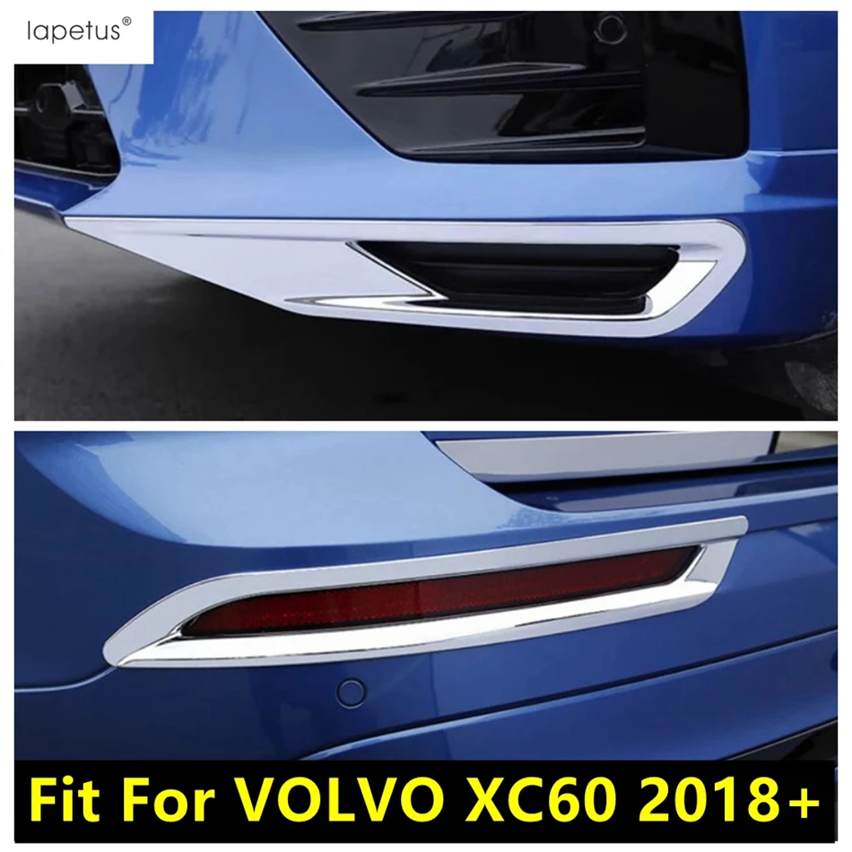 

Car Front Rear Fog Lights Lamps Frame Eyebrow Strip Decoration Cover Trim ABS Chrome Accessories Fit For VOLVO XC60 2018 - 2021