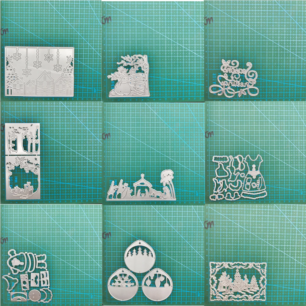 Weihnachten Metall Stanzformen Schablonen für DIY Scrapbooking dekorative Prägung Handwerk Vorlage
