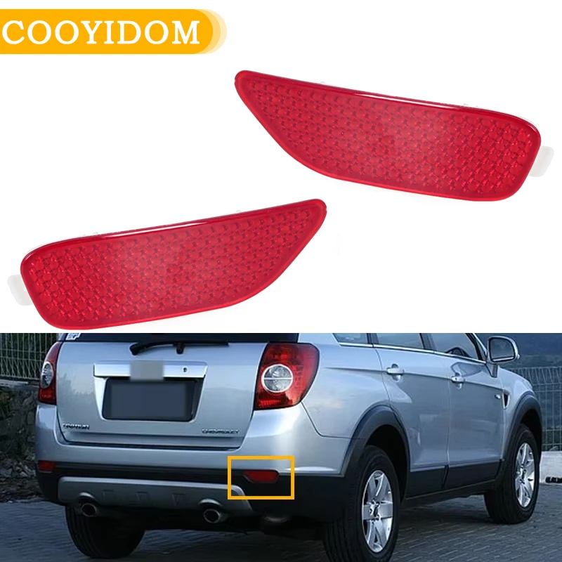 Lámpara antiniebla del parachoques trasero del coche, lámpara reflectora de freno trasero para Chevrolet Captiva 2008 2009 2010 2011 2012 2013-2015, embellecedor del parachoques trasero