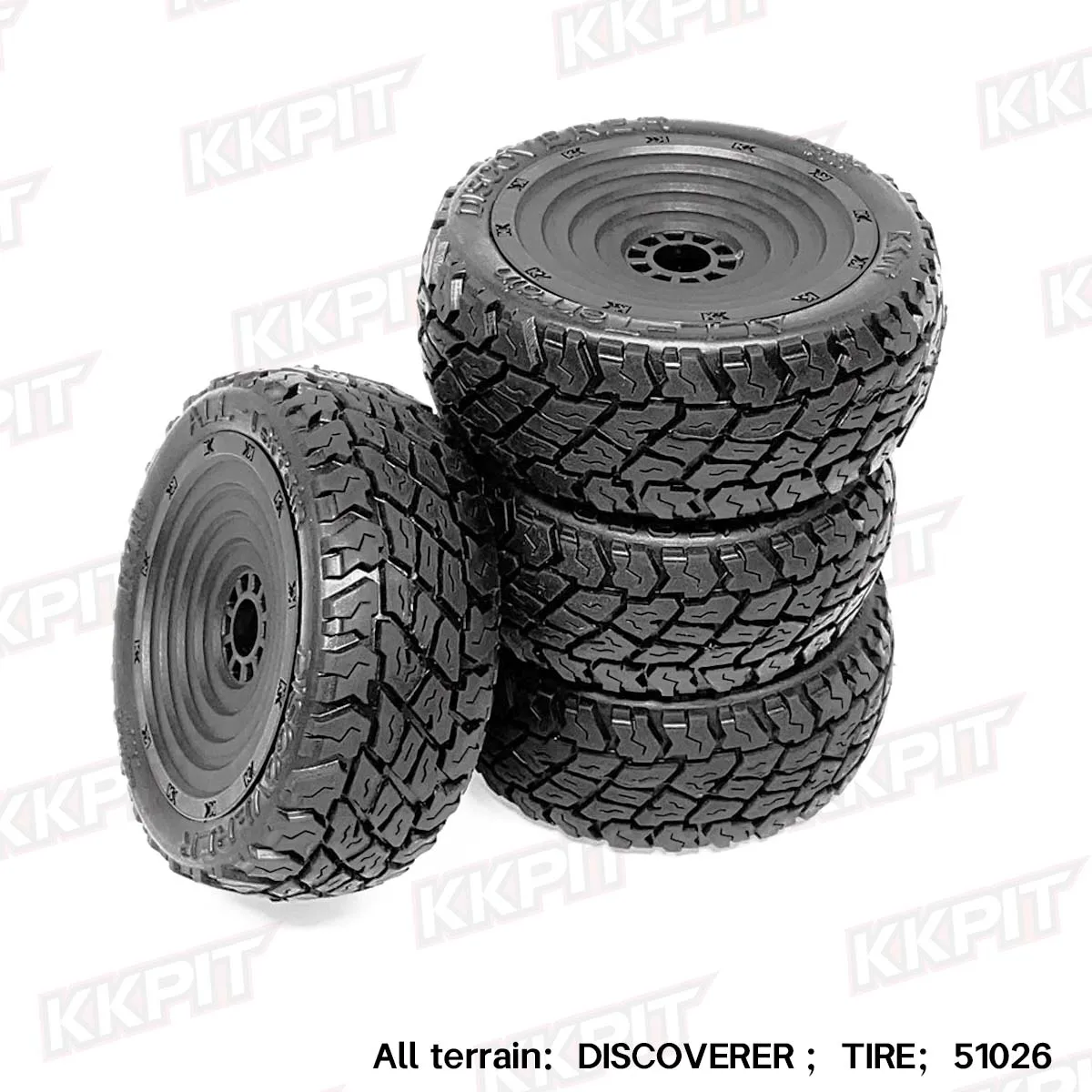 KKPIT 1/8 All terrain：DISCOVERER&Aeon Loop Front/Rear 109mm/46mm Off-Road Buggy Tires 51026