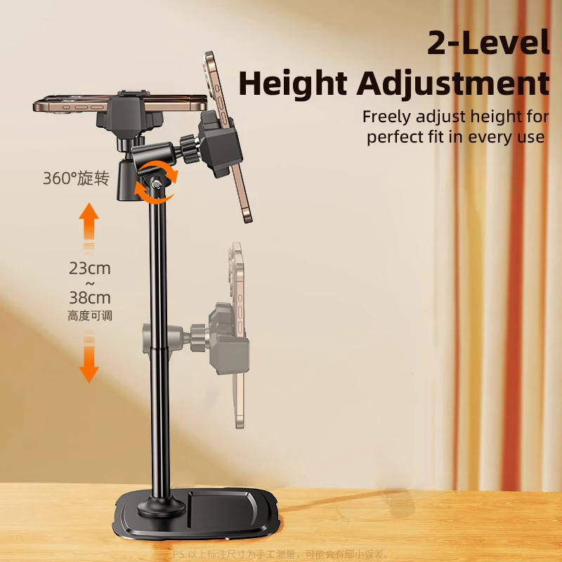 NOHON Phone Tablet Stand Desktop Adjustable Height 360° Rotating Dual Phone Holder Tablet Holder Stand for iPhone iPad Stand view 2