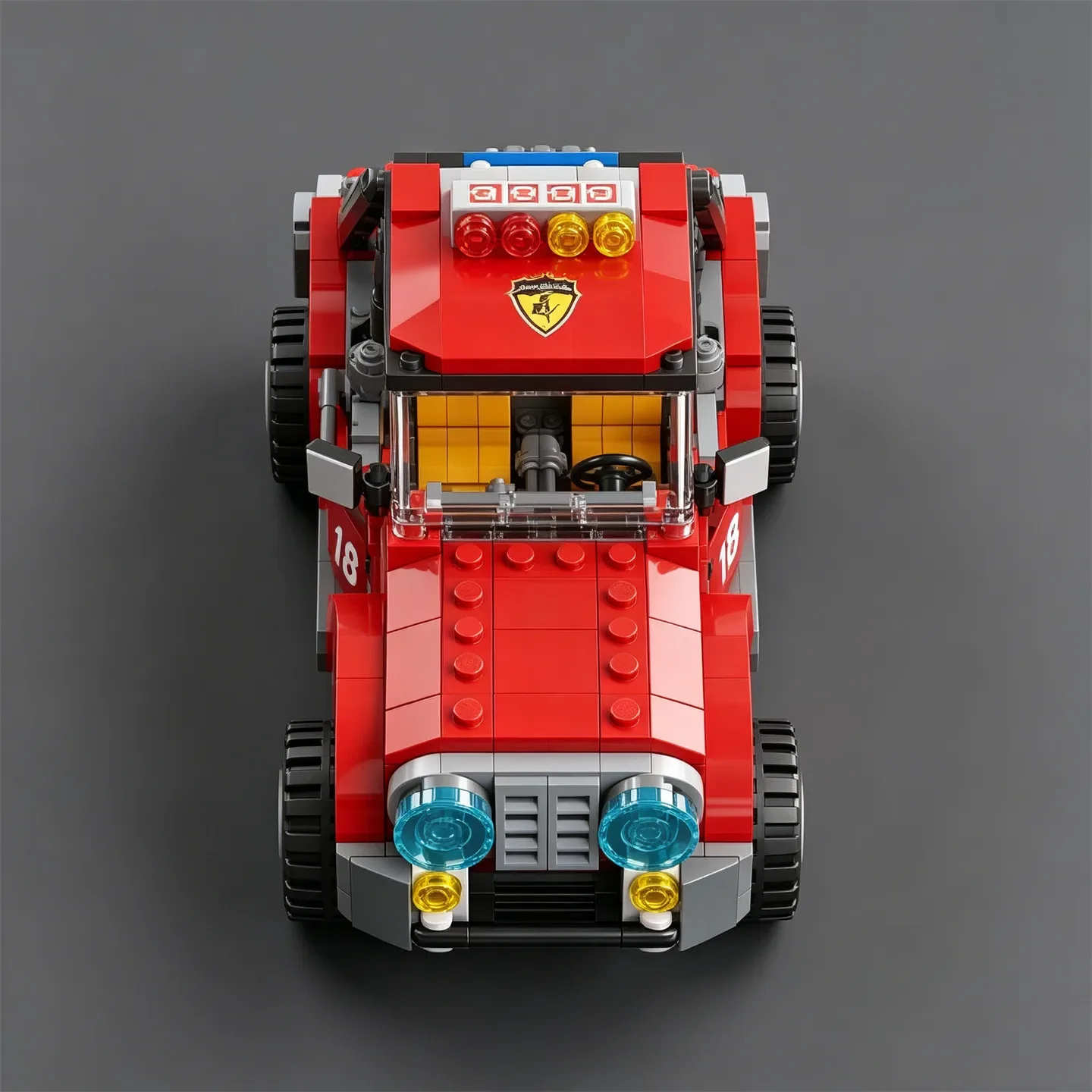 City Series All-Terrain Fire Rescue Vehicle Building Blocks Firefighter Car