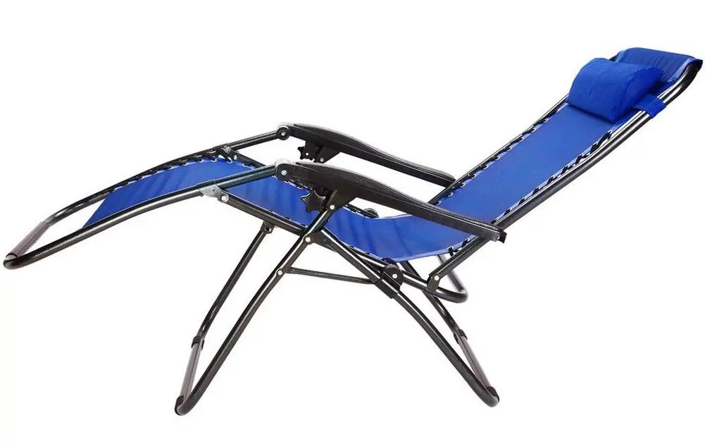 2pcs Zero Gravity Lounge Beach Chairs with Utility Tray Folding Outdoor Recliner Black