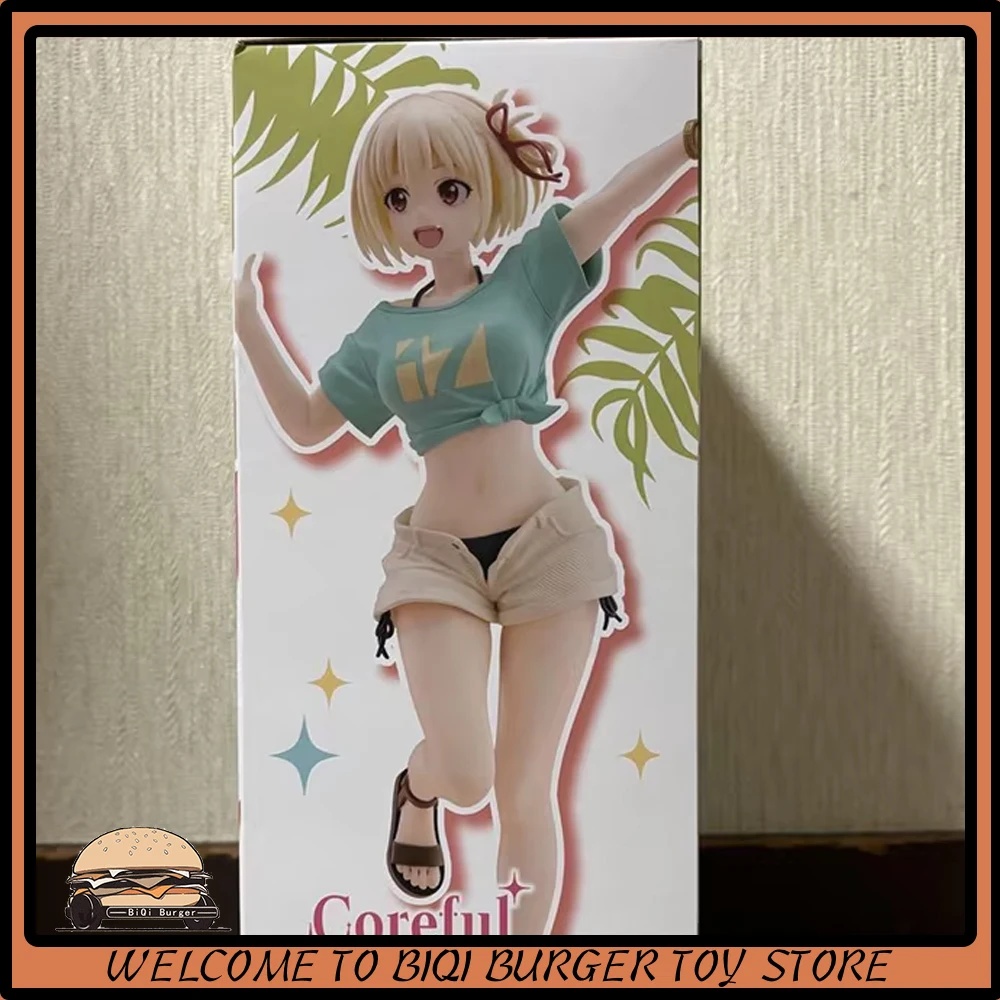 

Taito Coreful Lycoris Recoil Nishikigi Chisato 18 см Hawaii State Ver ПВХ аниме фигурки модель милая коллекция игрушки подарки