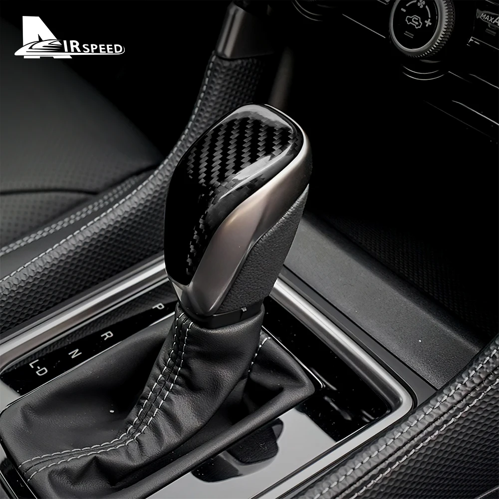 for Subaru XV Impreza 2018-23 Forester 2019-23 Outback 2021-23 Real Hard Carbon Fiber Gear Shift Lever Knob Cover Accessories