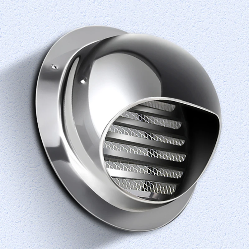 Vent Cover Duct Vent, Dryer Exhaust Vent Wall Vent Stainless Steel Round Vent Cover For HVAC System-New
