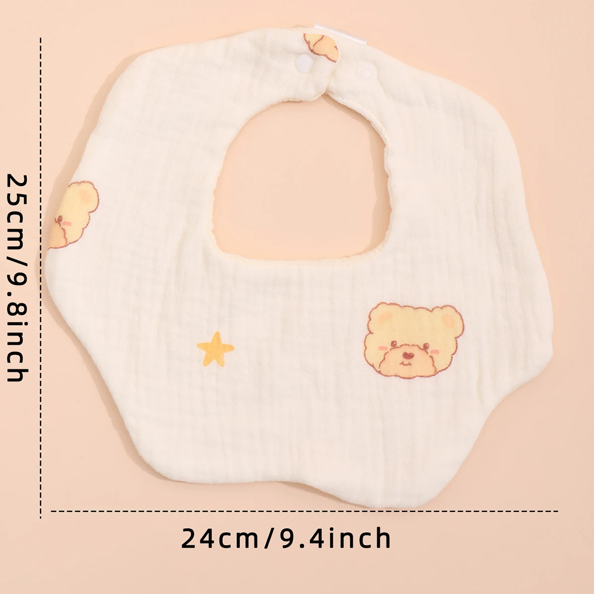 1PCS Baby Feeding Bibs 6 Layers Cotton Petal Infants Print Crepe Saliva Towel Newborn Toddler Soft Burp Cloth Kid Bib