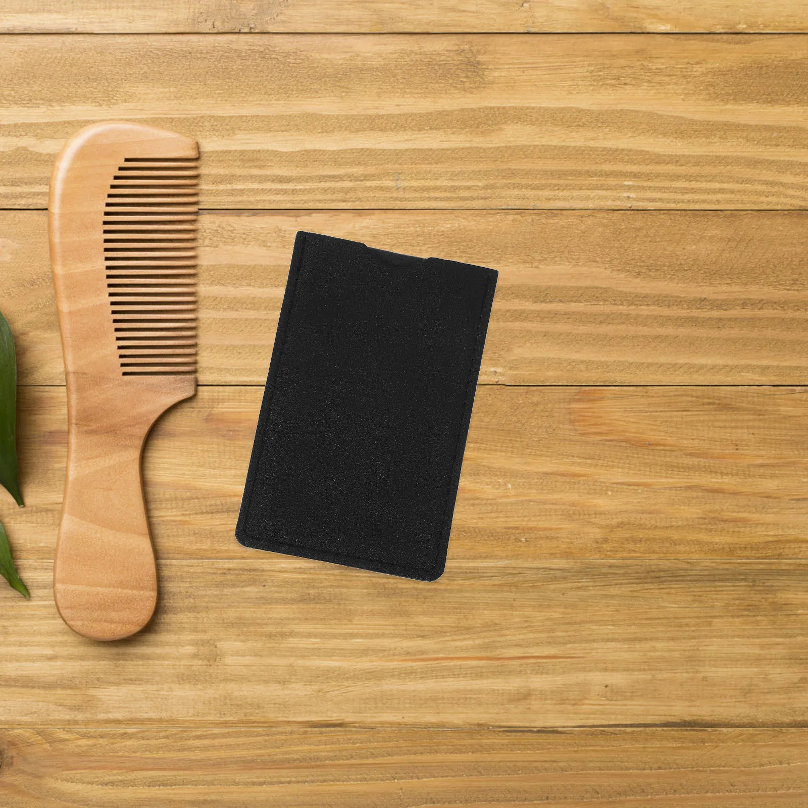 

Folding Beard Pu Wood Hair Brush Travel Case Small Comb Pouch Holder For Beards Mustache Styling Black Durable