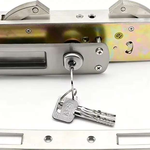 

1set Stainless Steel Double Hook Lock For Sliding Glass Wooden Doors Interior Security Hardware Accessories
