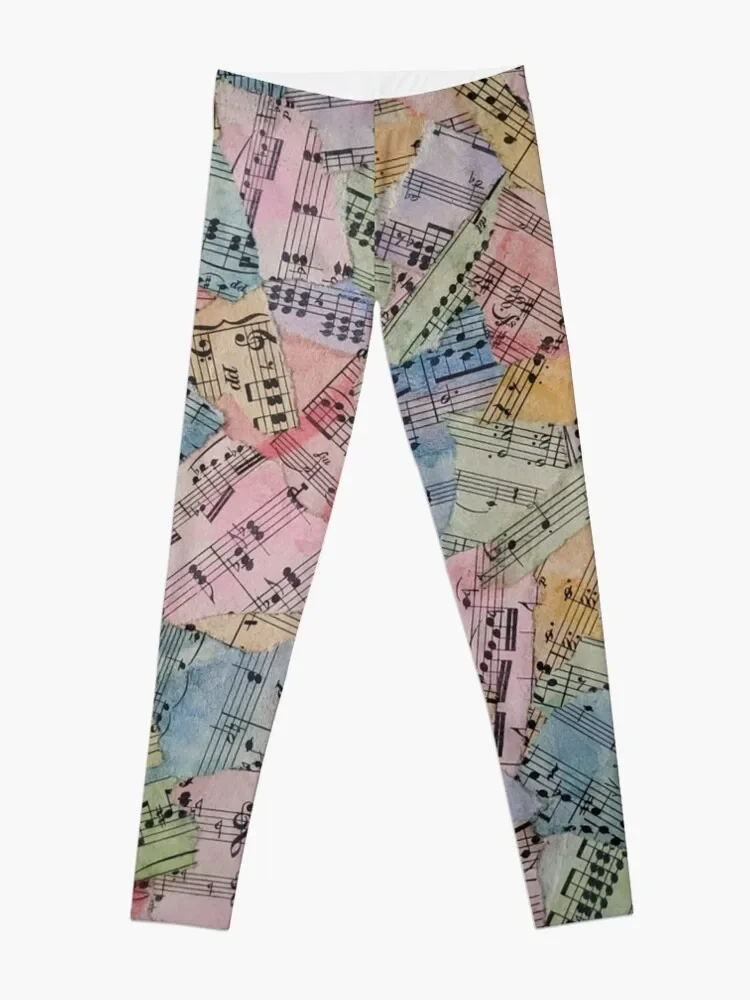 Colorful Sheet Music Leggings legings for fitness Women sports push up fitness sports for push up Womens Leggings