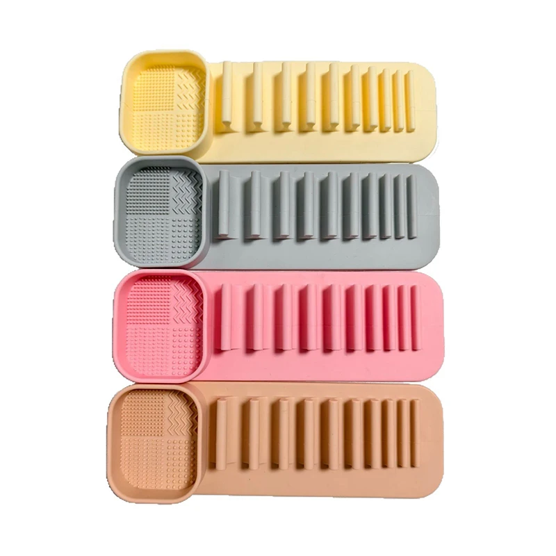 Cuenco de lavado de silicona, caja de limpieza de brochas de maquillaje, juego de herramientas de secado de huevos, esponja para lavadora en polvo, artefacto de almacenamiento, 1 ud.