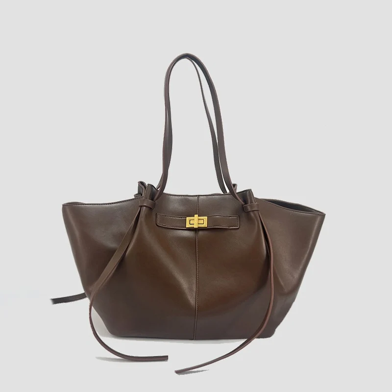 

French PU leather women's shoulder wing bag, fashionable soft leather high-end handbag tote bag, handbag shoulder bag