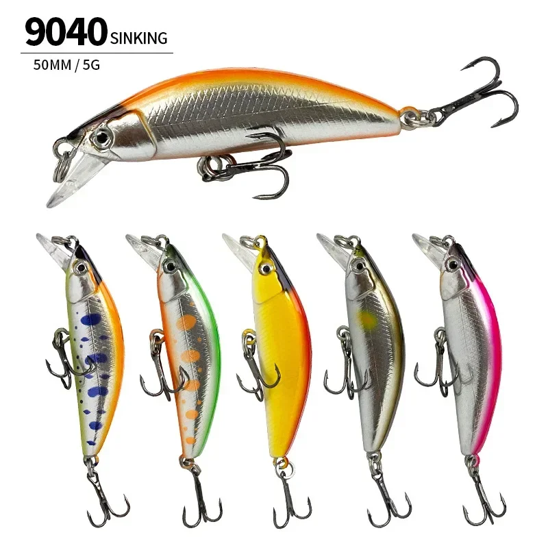 50mm 5g Mini Slow Sinking Minnow Lures Jerkbait Twitch Wobbler Artificial Bait for Peche Trout Pike Swimbait Fishing lure