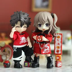 Ob11 Doll New Year's Set Dragon Costume Clothes Doll Red Clothes For Obtisu11, Molly, Gsc, Ymy, Ufdoll, Holala, 1/12 Bjd Doll