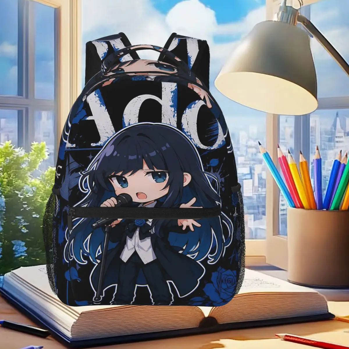 

Ado World Tour Hibana Backpack Student Boys Girls BookBag Kids School Bag Laptop Shoulder Bags for Men Women
