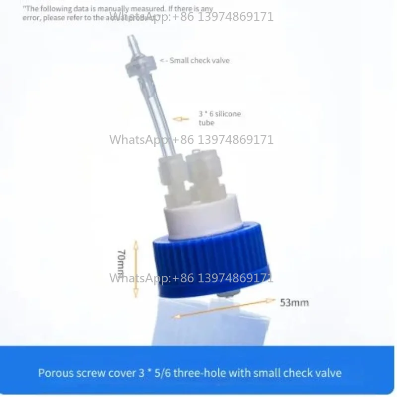 GL45 Multi-hole Cap Screw  Liquid Chromatography Waste Liquid  1/8 1/4 Reagent Bottle Fluid Output  Safe