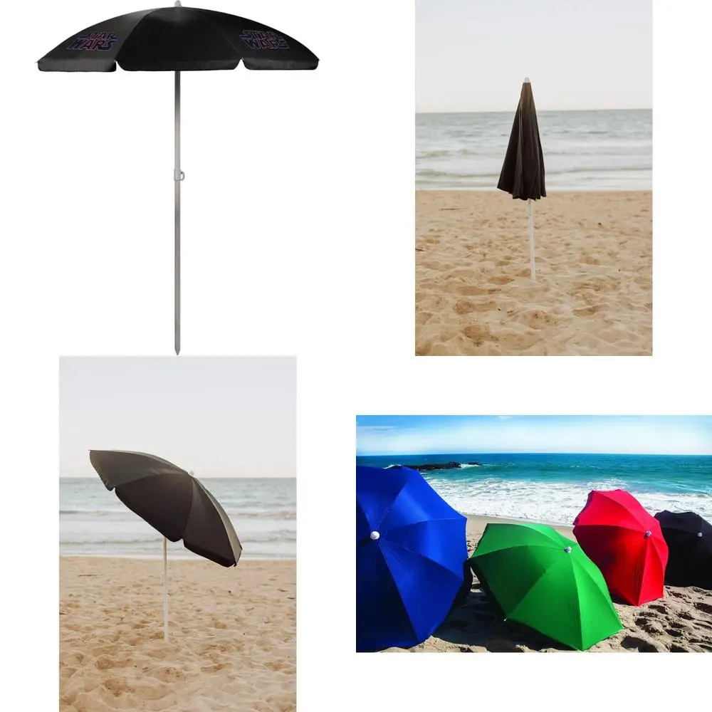 

Compact Outdoor Patio Umbrella, 5.5' Sun Shelter for Beach and Picnic Areas