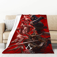 Game A-Assassins Creed S-Shadows Blanket Cover for Sofa Blankets & Throws Microfiber Bedding Humanmade Catnap Downy Throwblanket