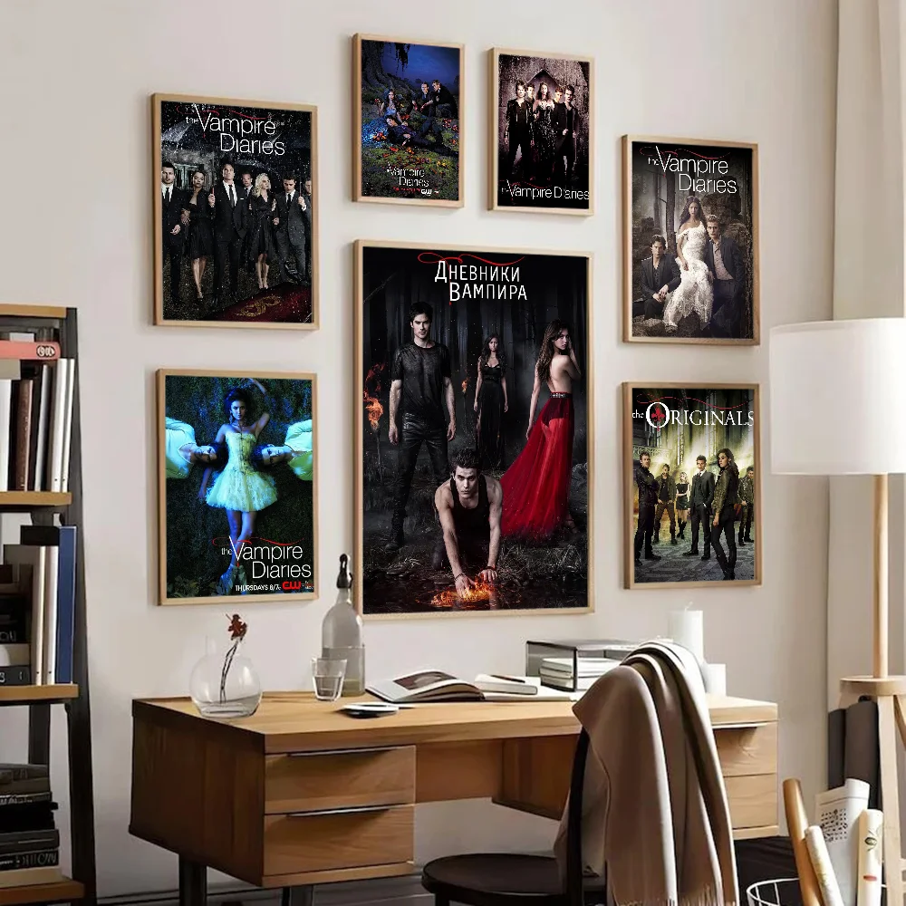 The Vampire Diaries Good Quality Prints and Posters Whitepaper Sticker DIY Room Bar Cafe Vintage Decorative Painting